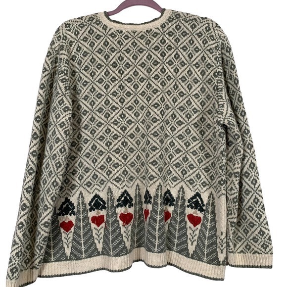 John‎ Rich and Bros. Woolrich Carrot knit open front sweater Sz M - Picture 2 of 4